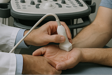 wrist ultrasound closeup